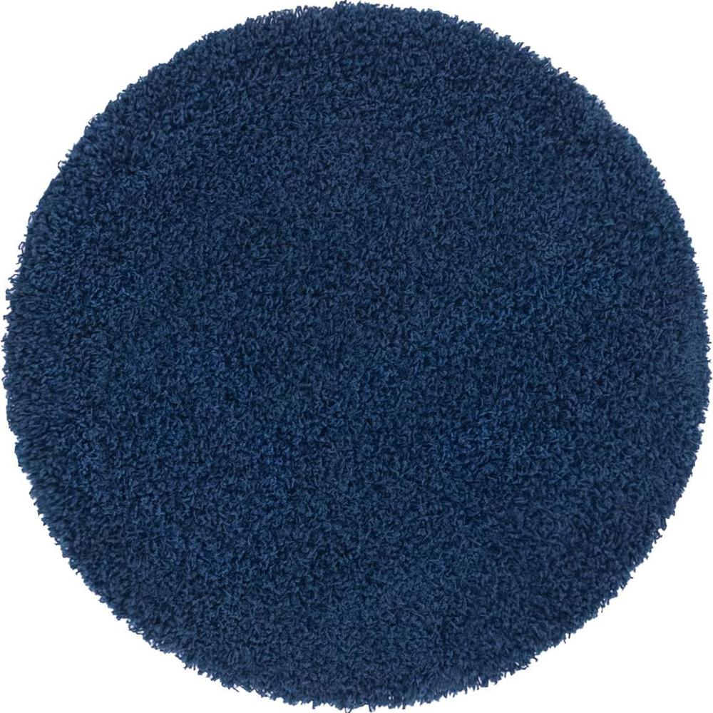 Unique Loom 3 Ft Round Rug in Navy Blue (3151328). The main picture.
