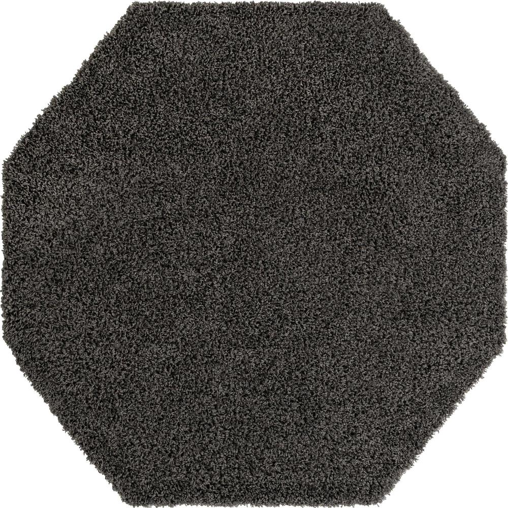 Unique Loom 6 Ft Octagon Rug in Graphite Gray (3151306). Picture 1