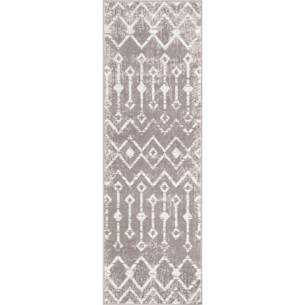 Unique Loom 6 Ft Runner in Gray (3161063). Picture 1