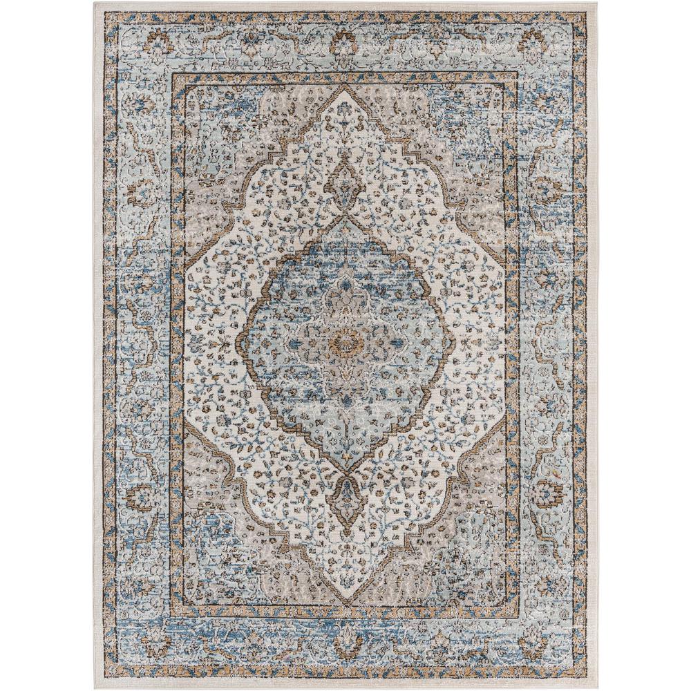 Nyla Collection, Area Rug, Blue, 6' 0" x 9' 0", Rectangular. Picture 1