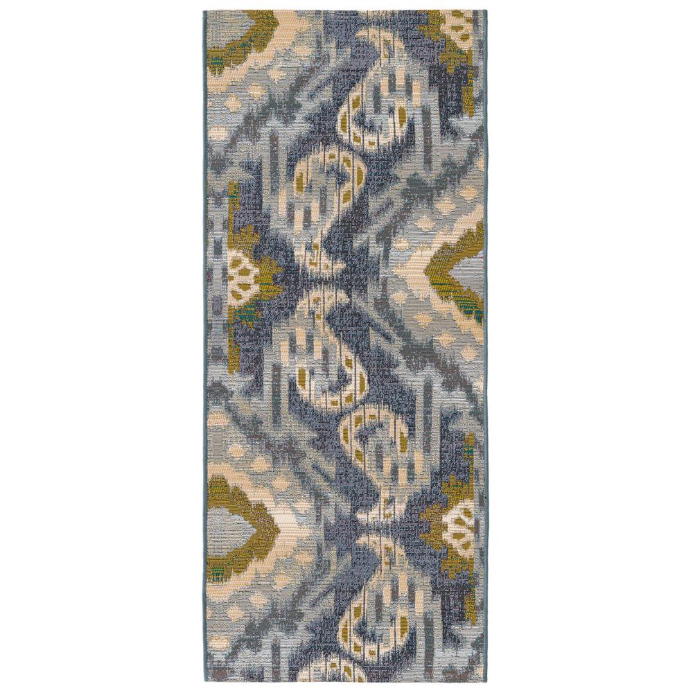 Outdoor Modern Collection, Area Rug, Blue, 2' 0" x 5' 0", Runner. Picture 1