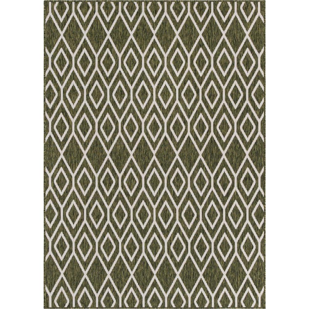 Jill Zarin Outdoor Turks and Caicos Area Rug 5' 3" x 8' 0", Rectangular Green. Picture 1