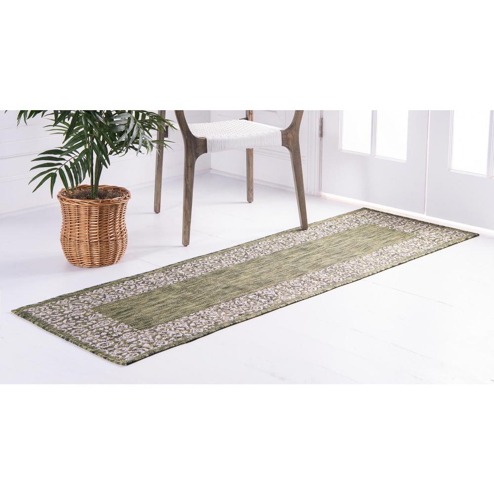 Unique Loom 8 Ft Runner in Green (3159640). Picture 4