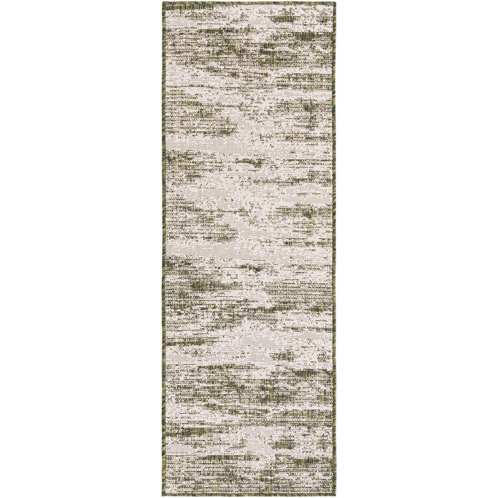 Outdoor Modern Collection, Area Rug, Green, 2' 0" x 6' 0", Runner. Picture 1
