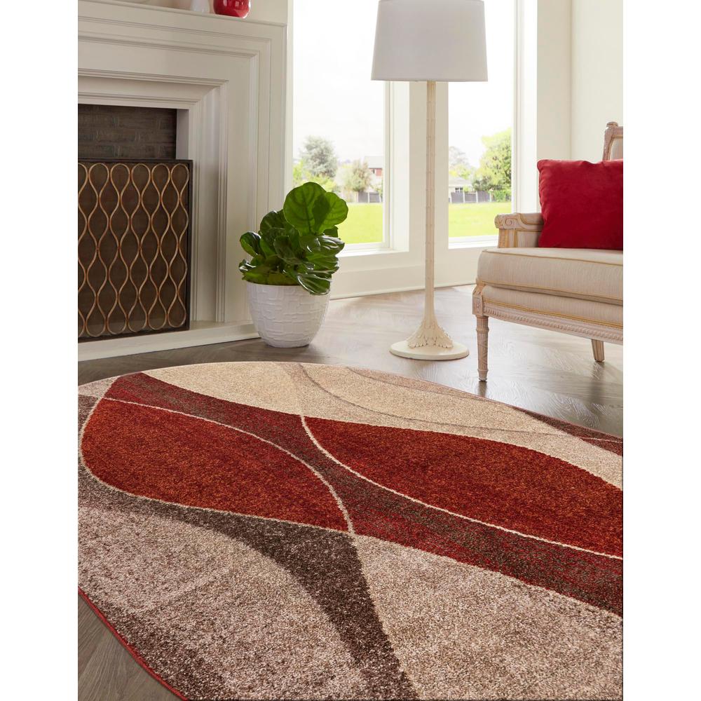 Autumn Collection, Area Rug, Multi, 7' 10" x 10' 0", Oval. Picture 3