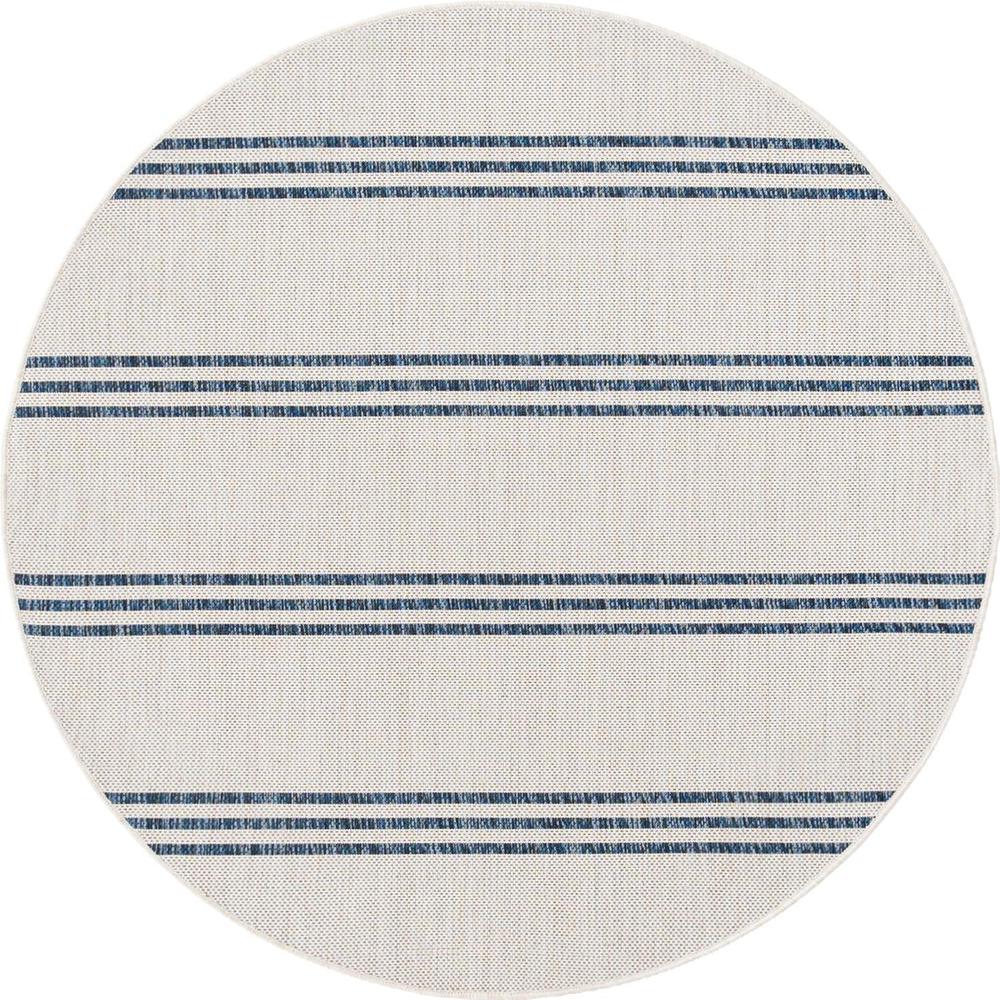 Jill Zarin Outdoor Anguilla Area Rug 4' 0" x 4' 0", Round Ivory. Picture 1
