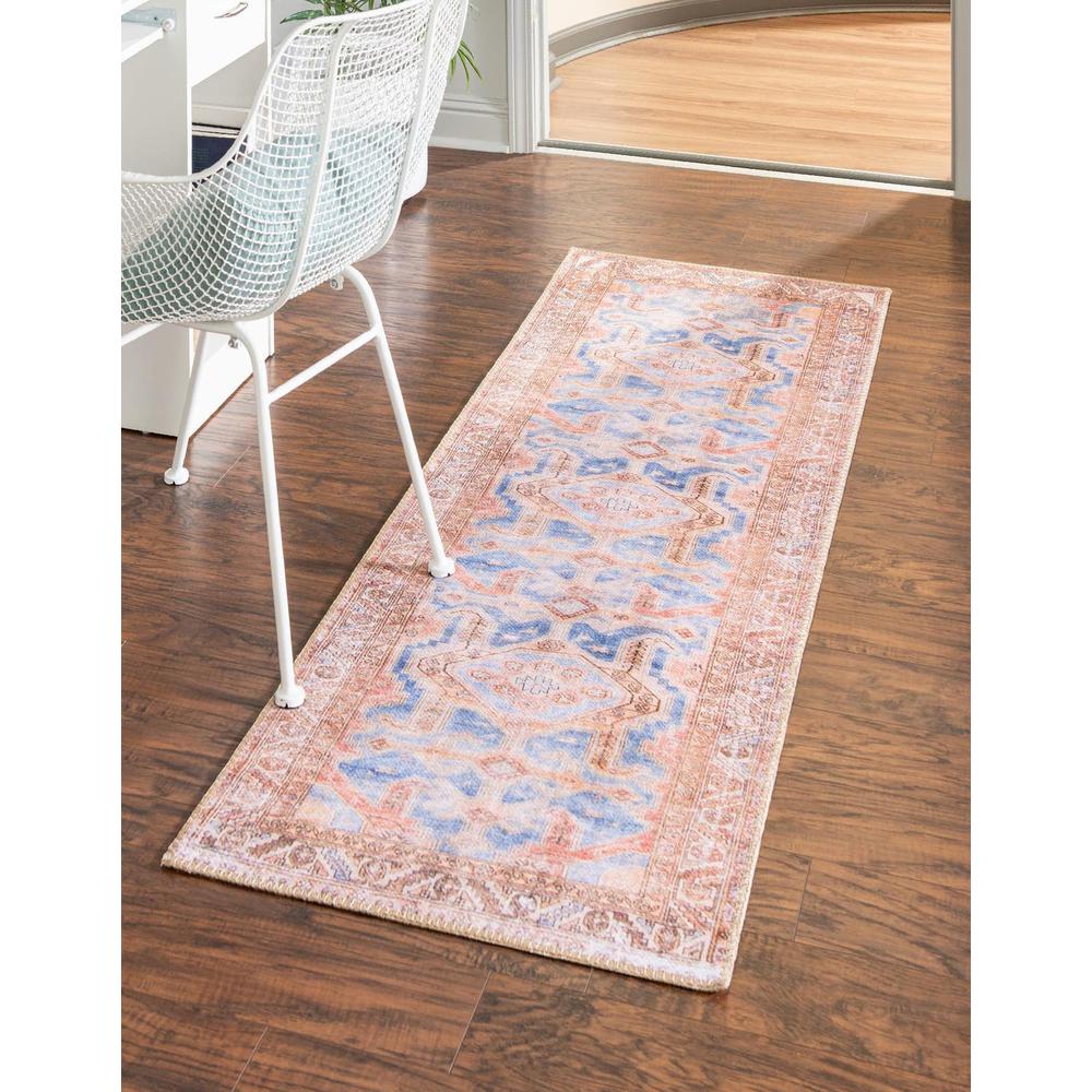 Unique Loom 12 Ft Runner in Blue (3161248). Picture 1
