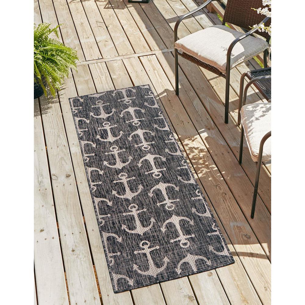 Unique Loom 6 Ft Runner in Charcoal (3162743). Picture 1