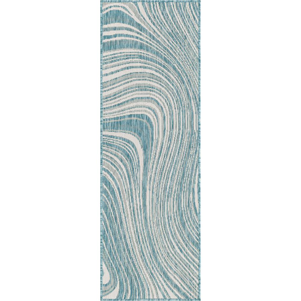 Outdoor Pool Rug, Blue (2' 0 x 6' 0). Picture 1