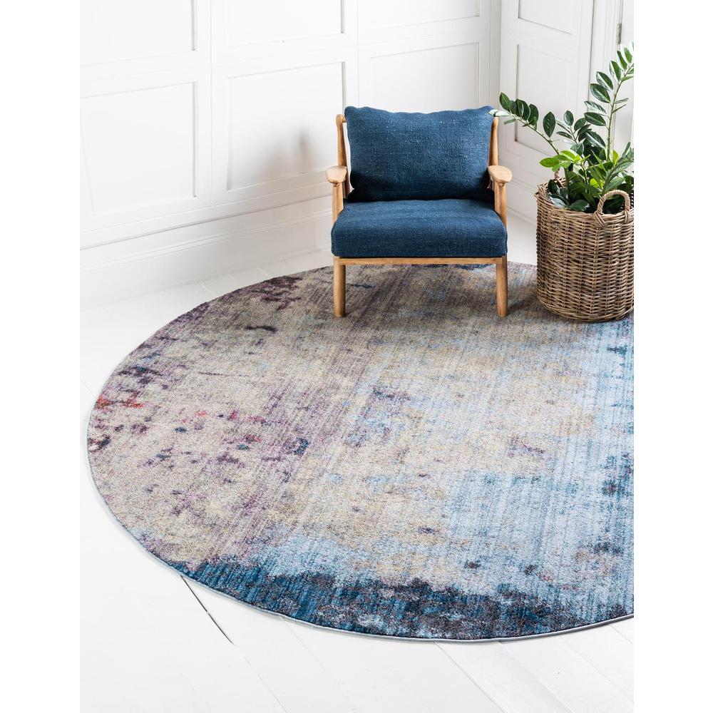 Downtown Greenwich Village Area Rug 5' 3" x 5' 3", Round Multi. Picture 2