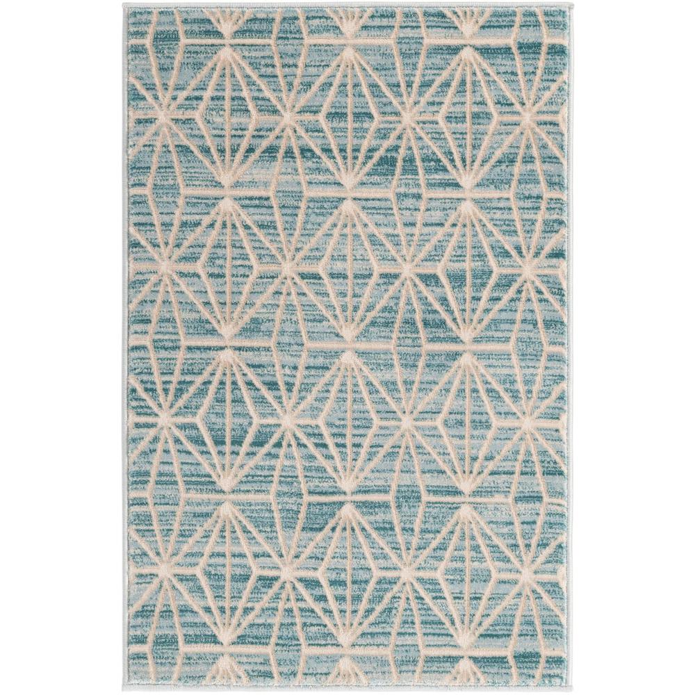 Uptown Fifth Avenue Area Rug 2' 0" x 3' 1", Rectangular Blue. Picture 1