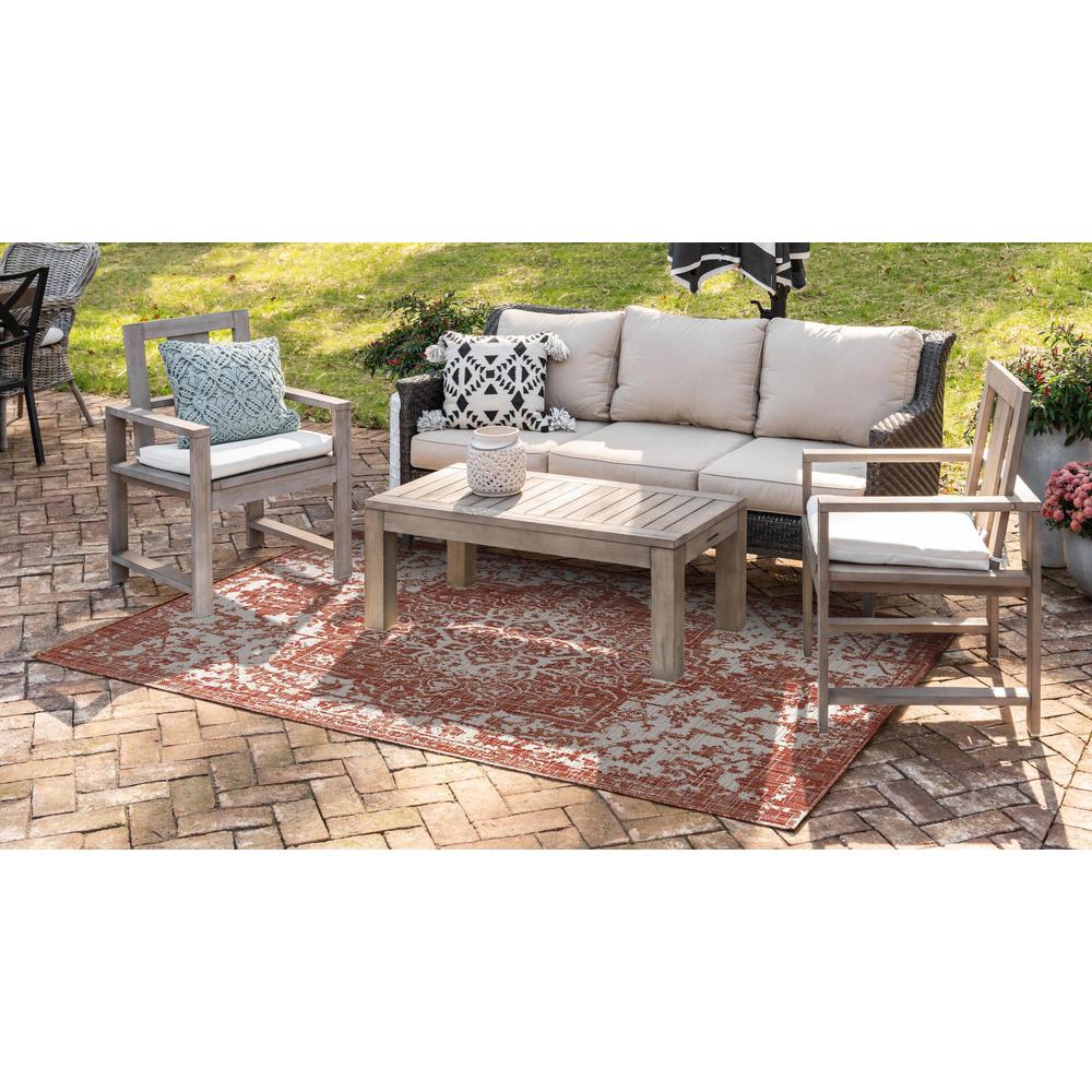 Jill Zarin Outdoor Collection, Area Rug, Rust Red, 2' 2" x 3' 0", Rectangular. Picture 3