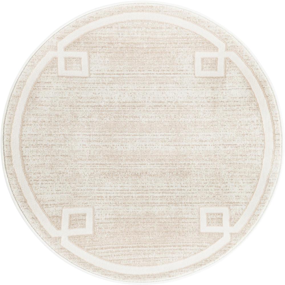 Uptown Lenox Hill Area Rug 3' 3" x 3' 3", Round Beige. The main picture.