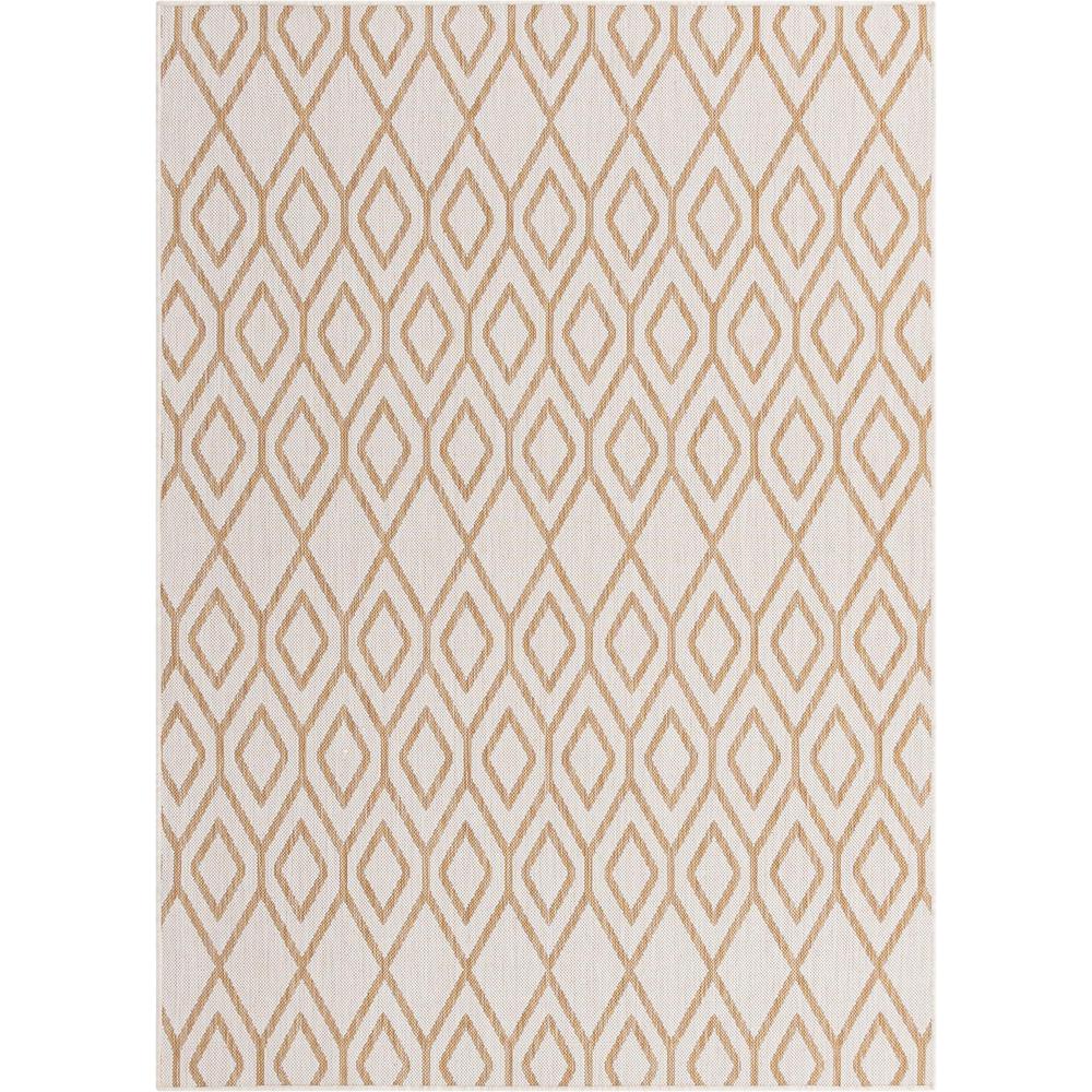 Jill Zarin Outdoor Turks and Caicos Area Rug 5' 3" x 8' 0", Rectangular Beige. Picture 1