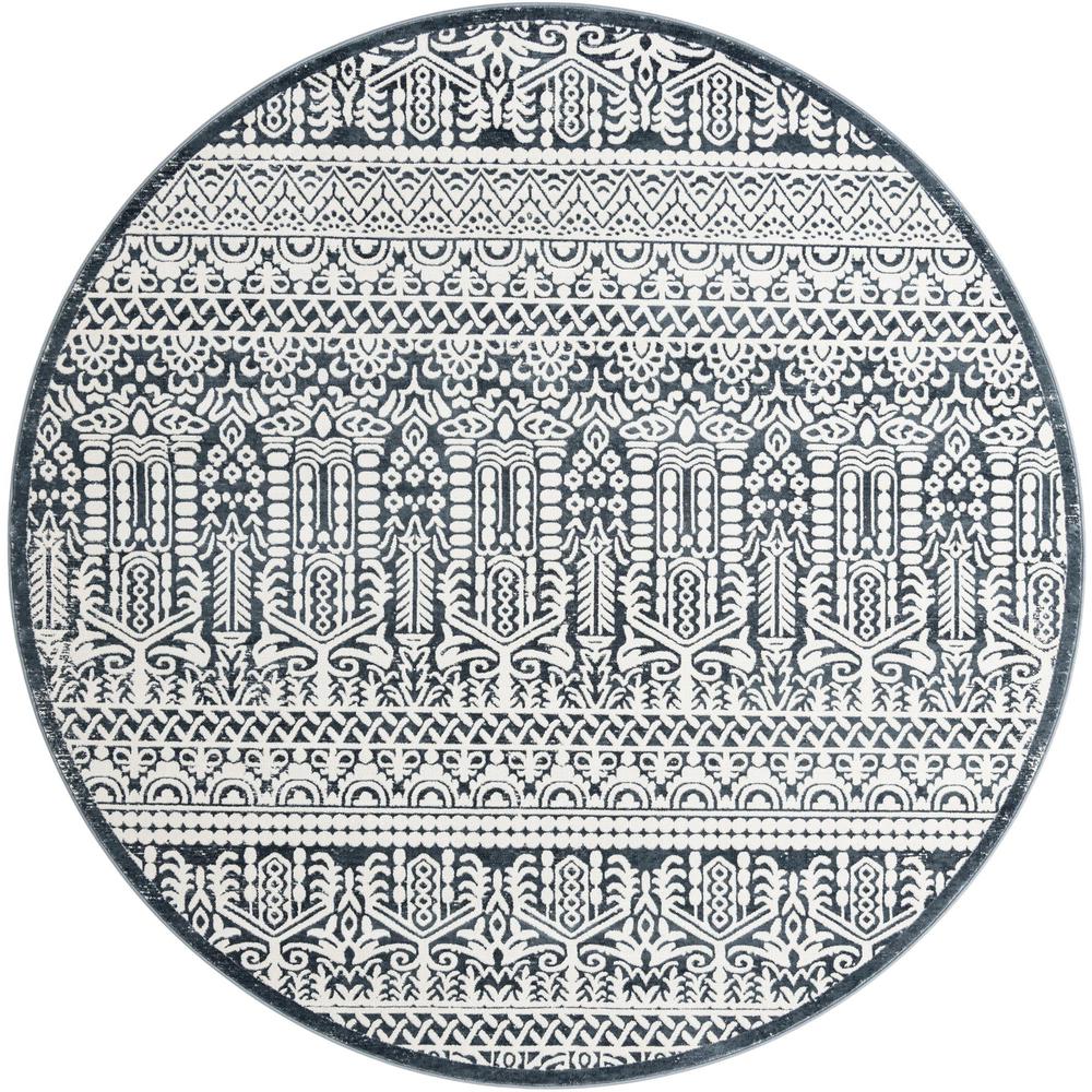 Uptown Area Rug 7' 10" x 7' 10", Round Blue. Picture 1