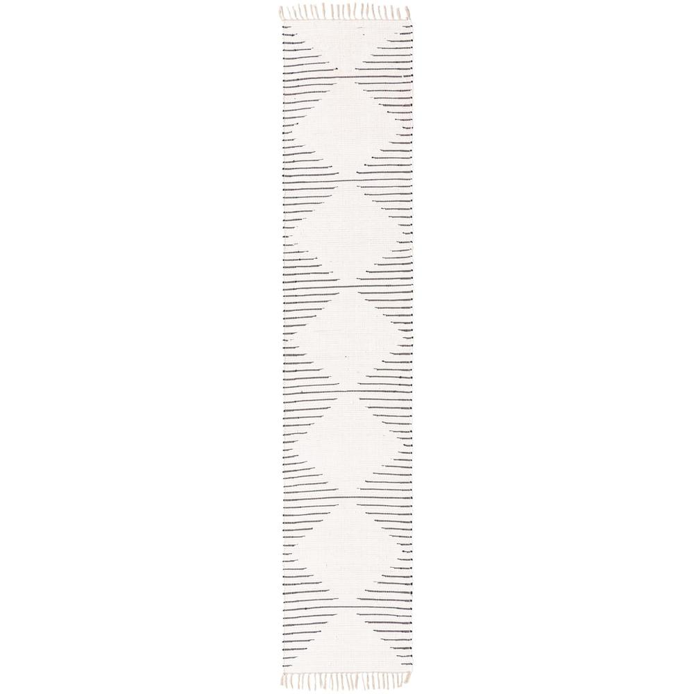 Chindi Cotton Collection, Area Rug, White, 2' 7" x 13' 1", Runner. Picture 1