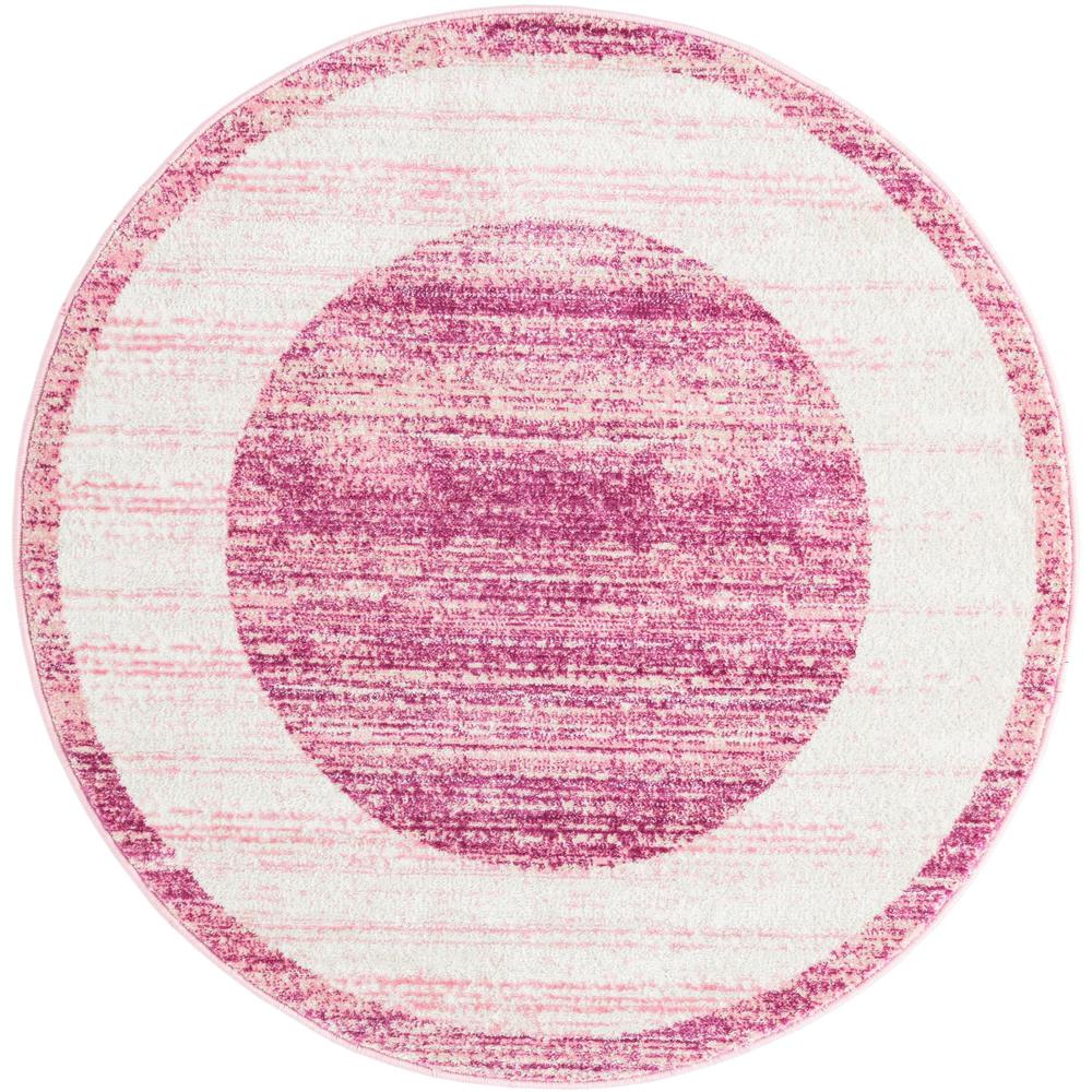 Uptown Yorkville Area Rug 3' 1" x 3' 1", Round Pink. The main picture.