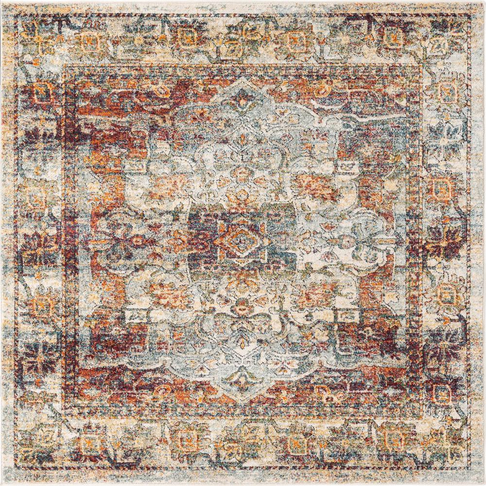Unique Loom 6 Ft Square Rug in Ivory (3161756). Picture 1