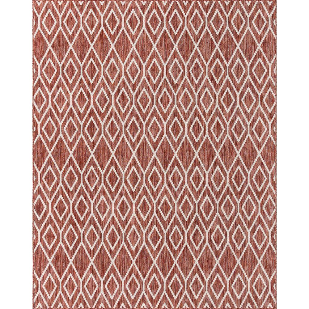 Jill Zarin Outdoor Turks and Caicos Area Rug 7' 10" x 10' 0", Rectangular Rust Red. Picture 1