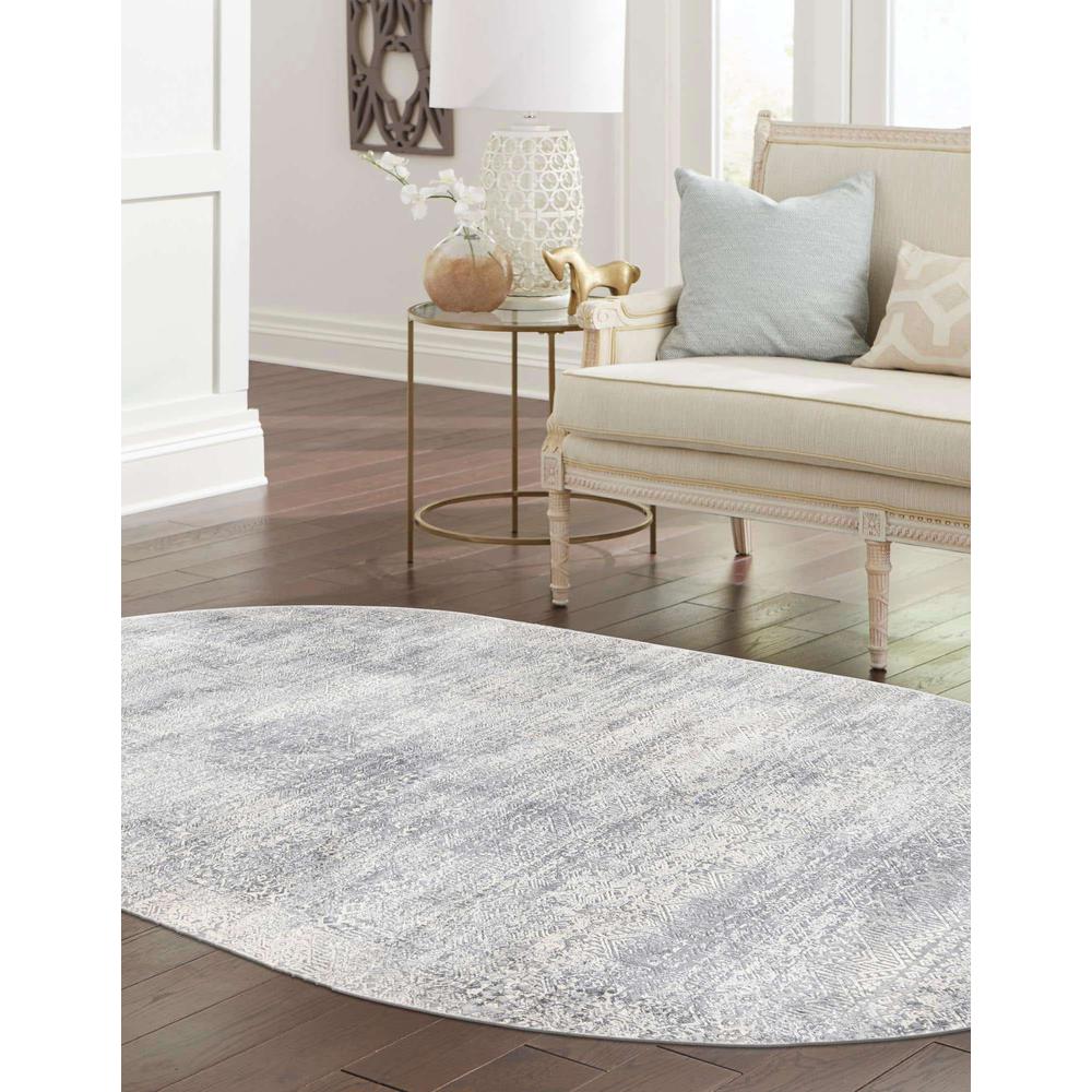 Finsbury Sarah Area Rug 5' 3" x 8' 0", Oval Gray. Picture 3