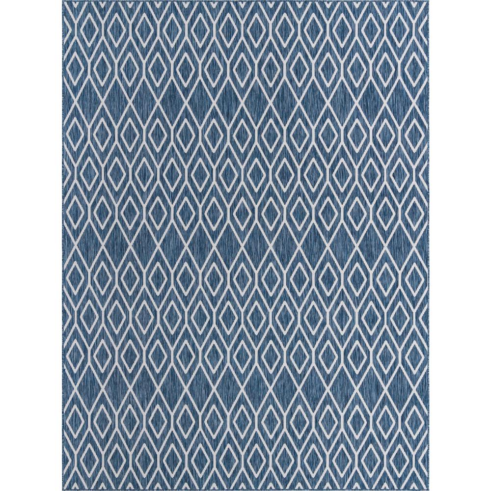 Jill Zarin Outdoor Turks and Caicos Area Rug 9' 0" x 12' 0", Rectangular Blue. Picture 1
