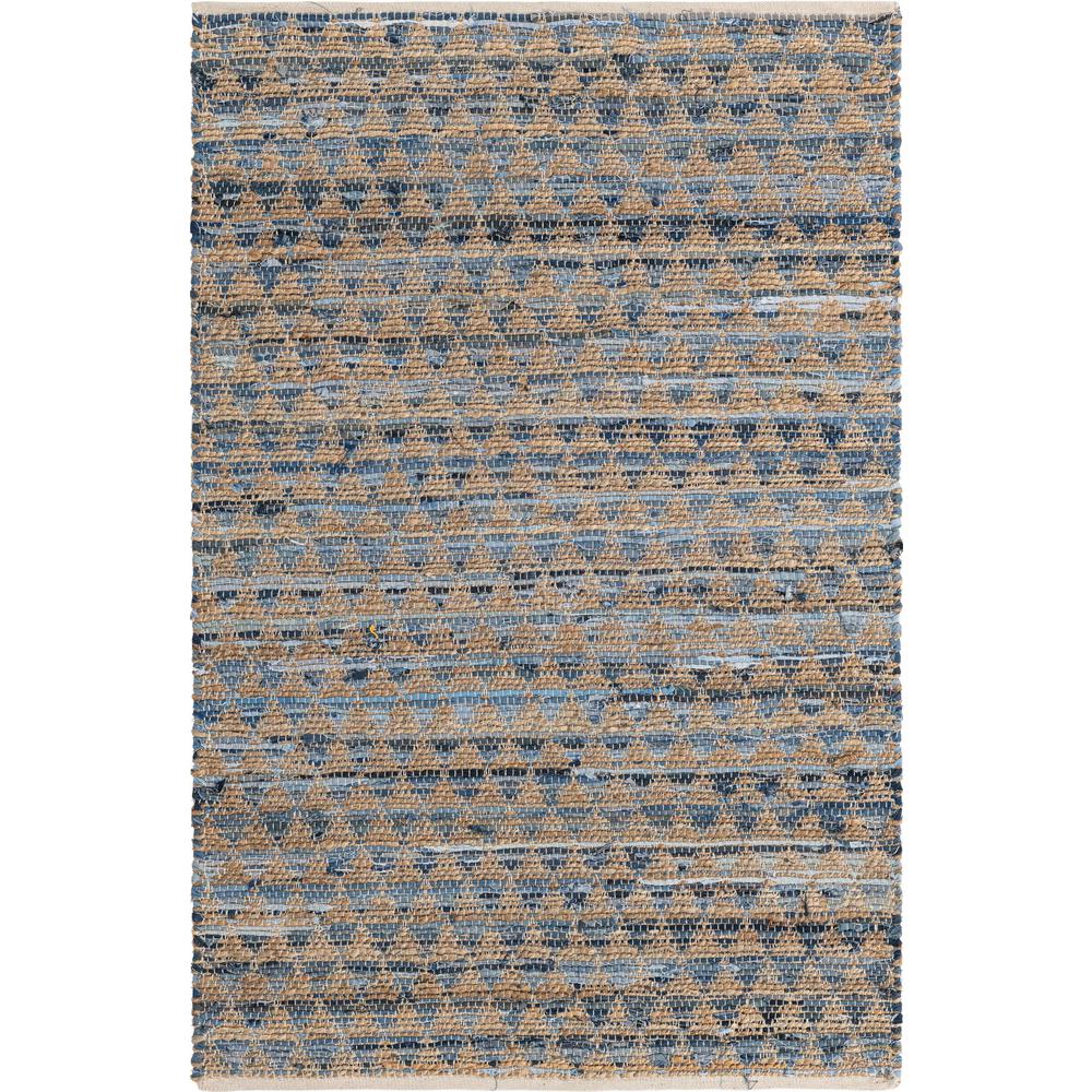 Unique Loom Rectangular 4x6 Rug in Blue (3153262). Picture 1