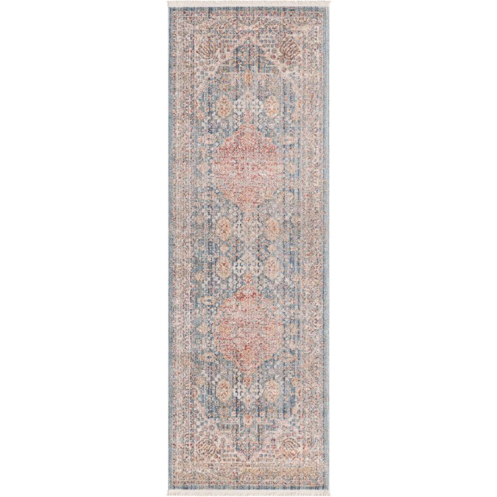Unique Loom 6 Ft Runner in Blue (3147892). Picture 1