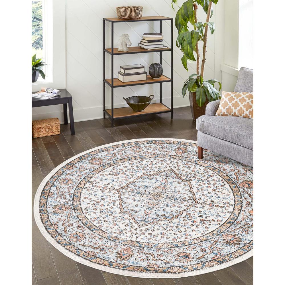 Nyla Collection, Area Rug, Ivory, 12' 0" x 12' 0", Round. Picture 2