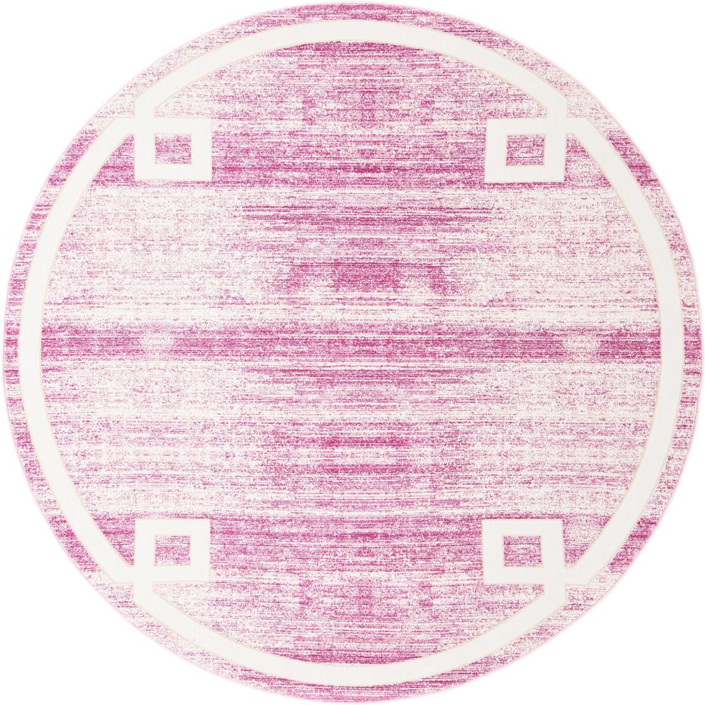 Uptown Lenox Hill Area Rug 7' 10" x 7' 10", Round Pink. Picture 1