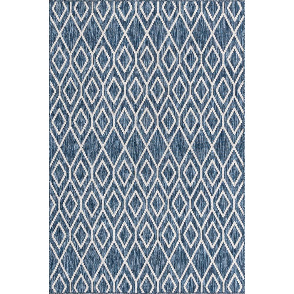 Jill Zarin Outdoor Collection, Area Rug, Blue, 6' 0" x 9' 0", Rectangular. Picture 1