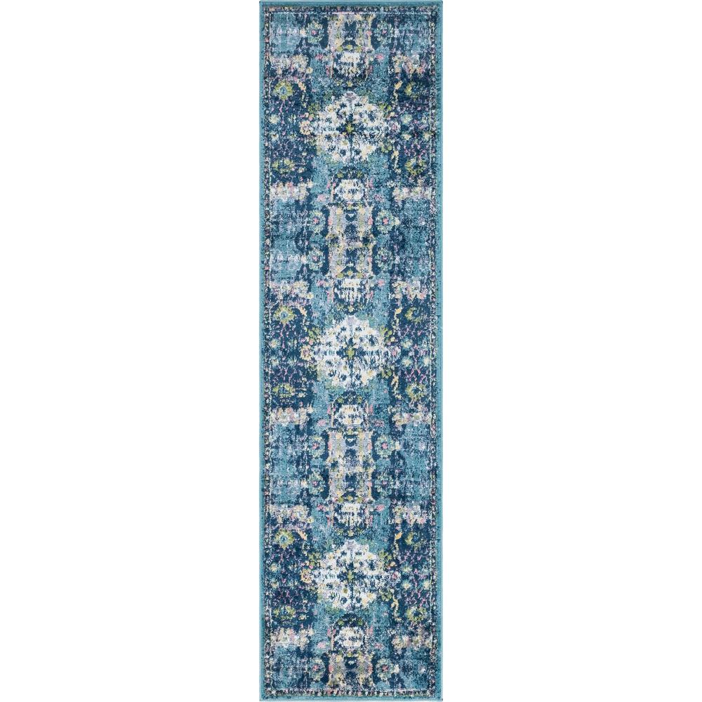Unique Loom 10 Ft Runner in Navy Blue (3150118). Picture 1