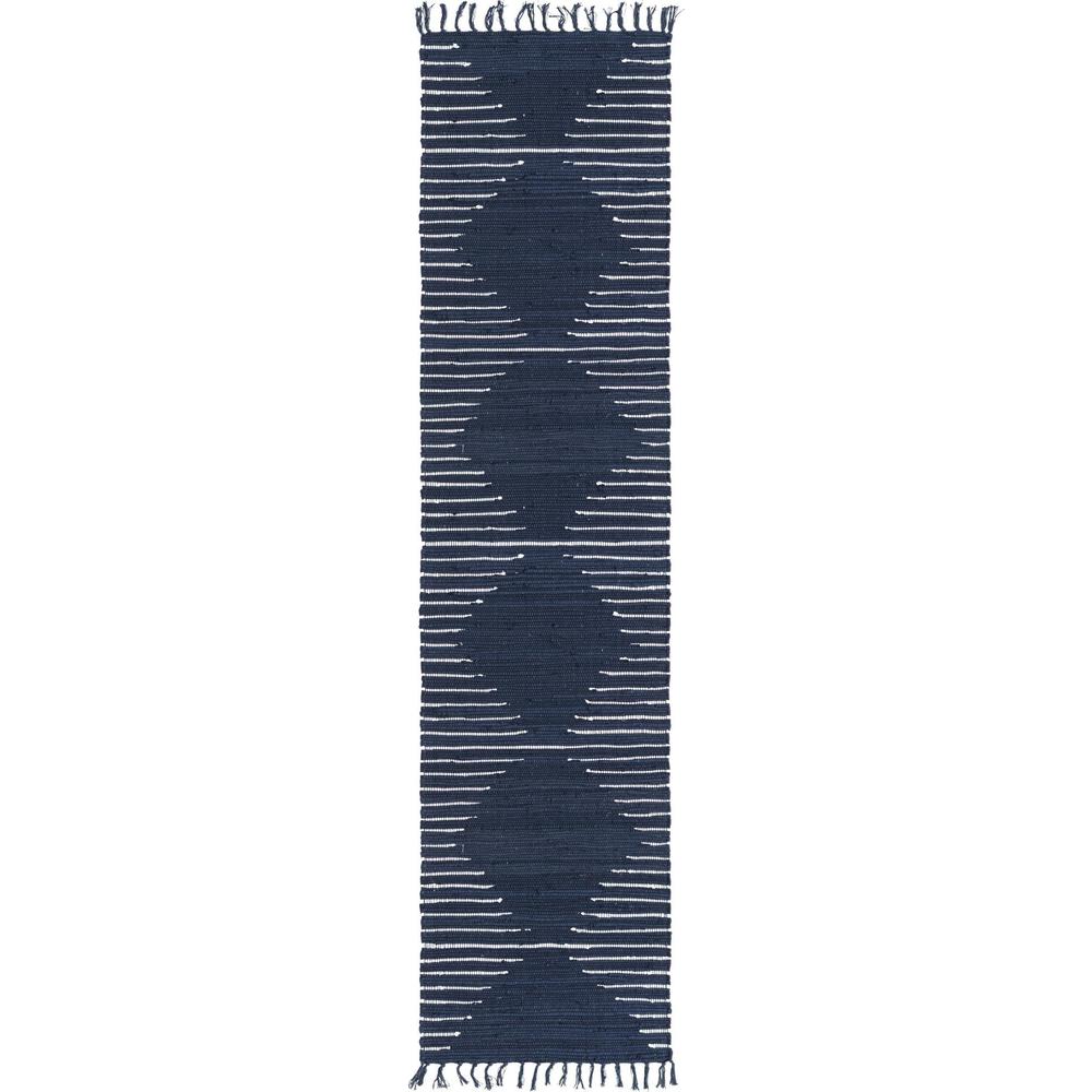 Unique Loom 10 Ft Runner in Navy Blue (3155919). Picture 1