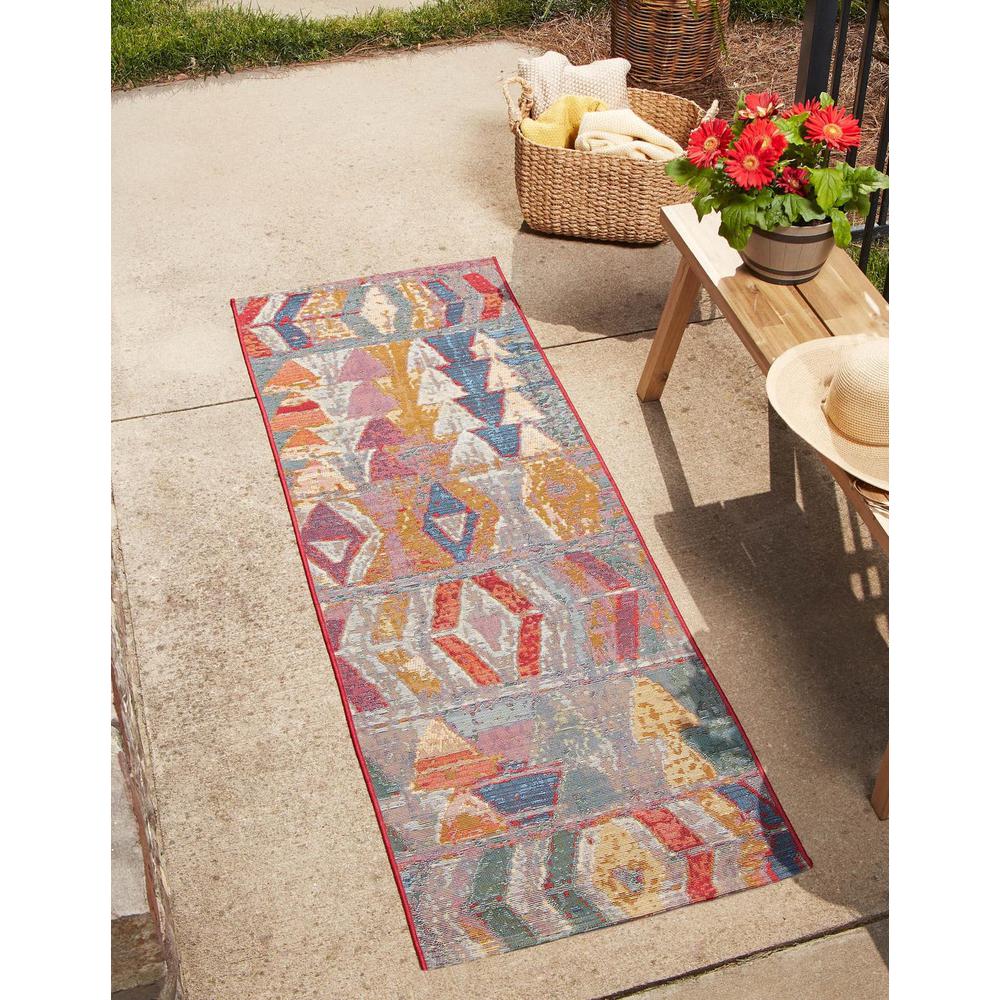 Outdoor Modern Collection, Area Rug, Multi, 2' 0" x 6' 0", Runner. Picture 2