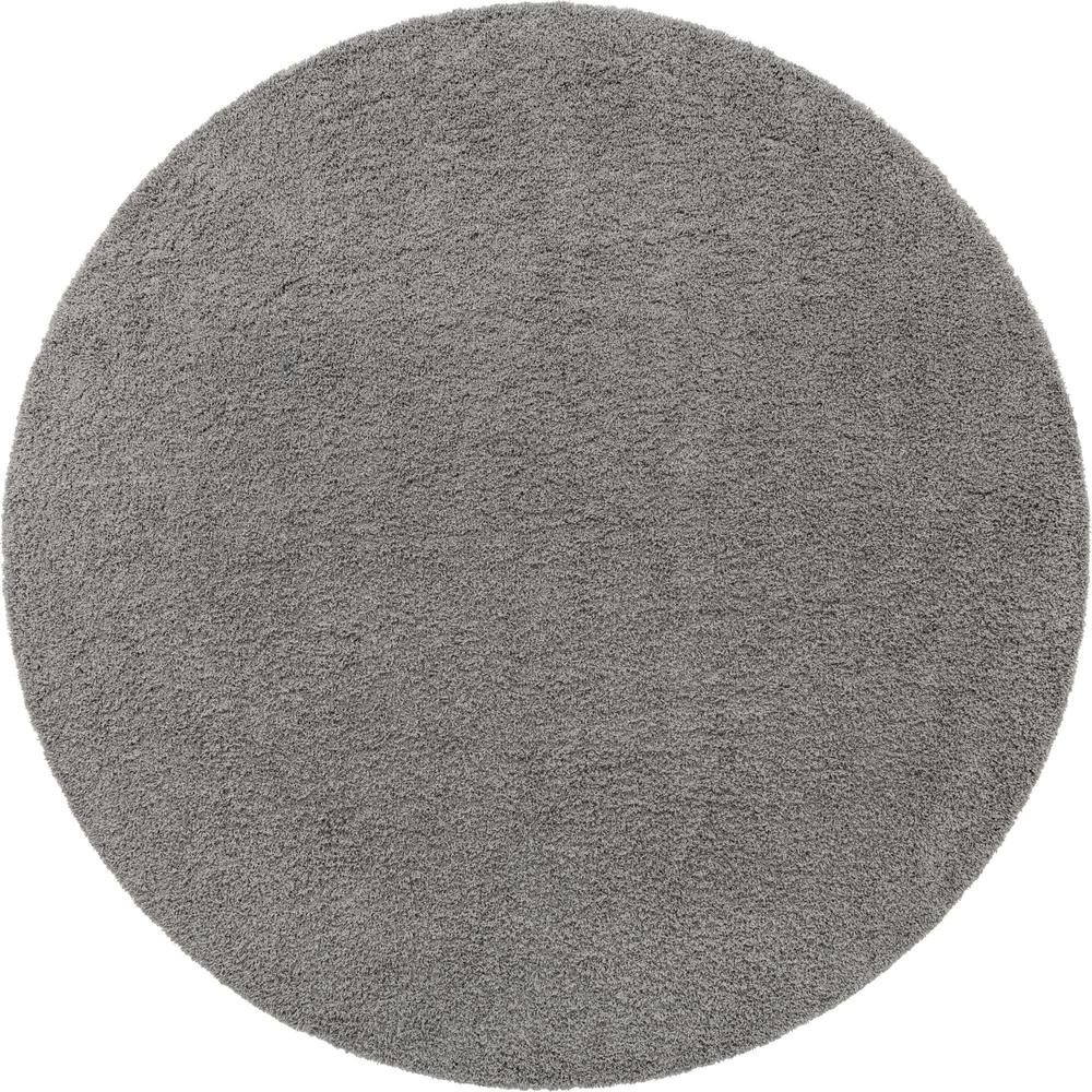 Unique Loom 12 Ft Round Rug in Cloud Gray (3151293). Picture 1