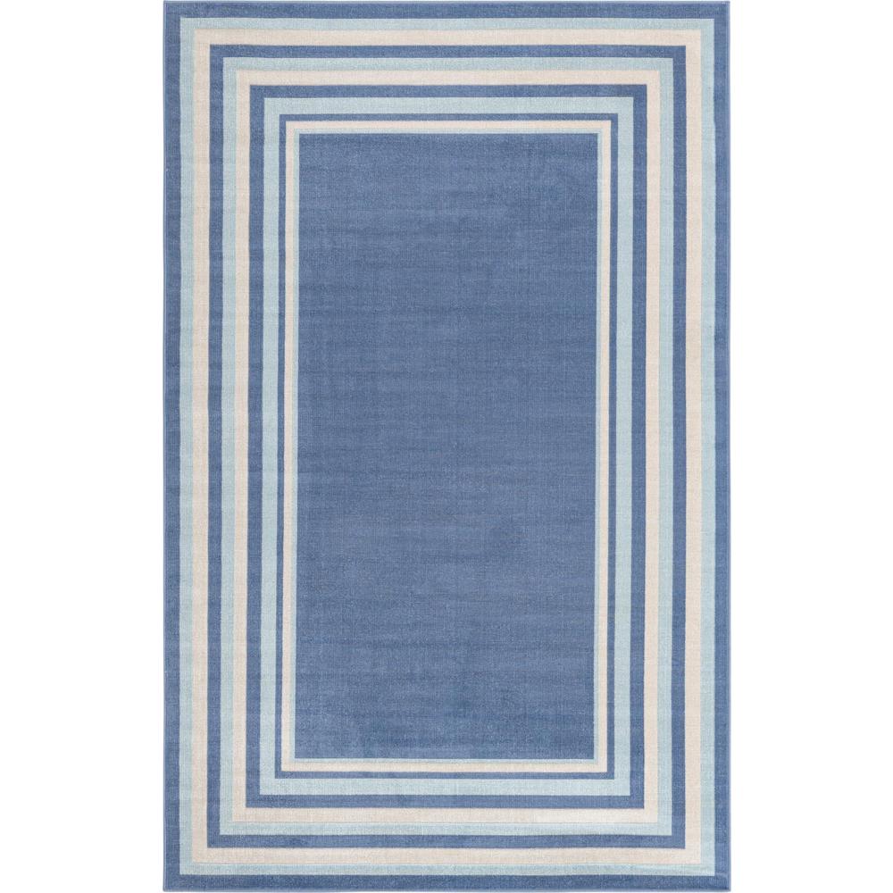Unique Loom 1 Ft Square Sample Rug in Blue (3157352). Picture 1