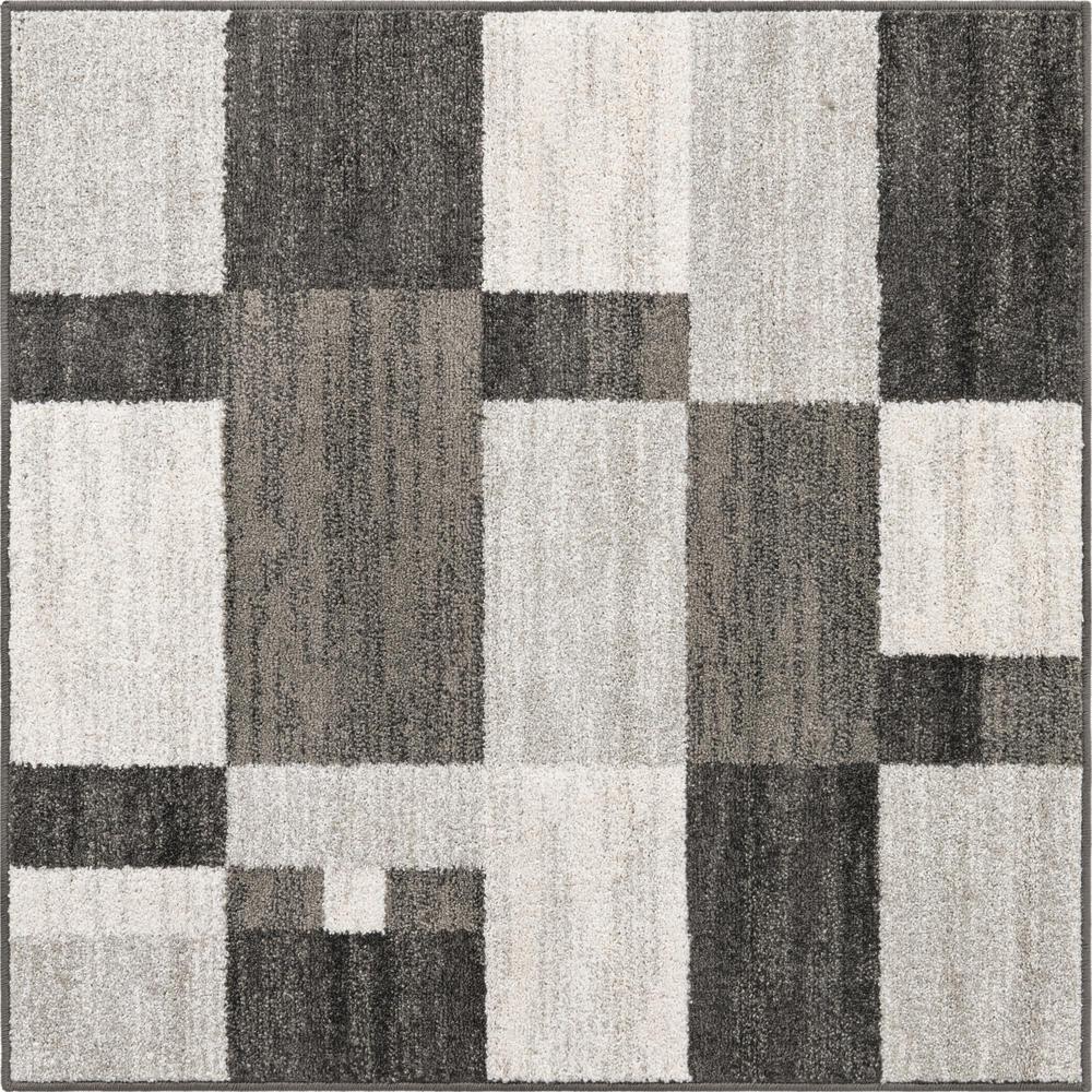 Autumn Collection, Area Rug, Gray, 4' 0" x 4' 0", Square. Picture 1