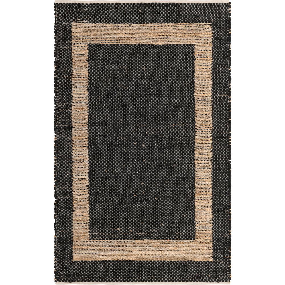 Unique Loom Rectangular 5x8 Rug in Black (3153959). Picture 1
