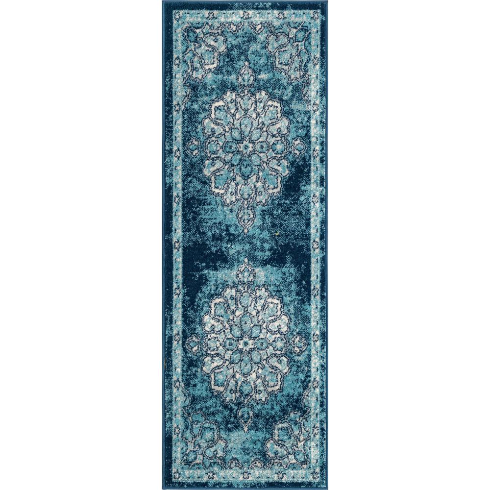 Unique Loom 6 Ft Runner in Blue (3158648). Picture 1