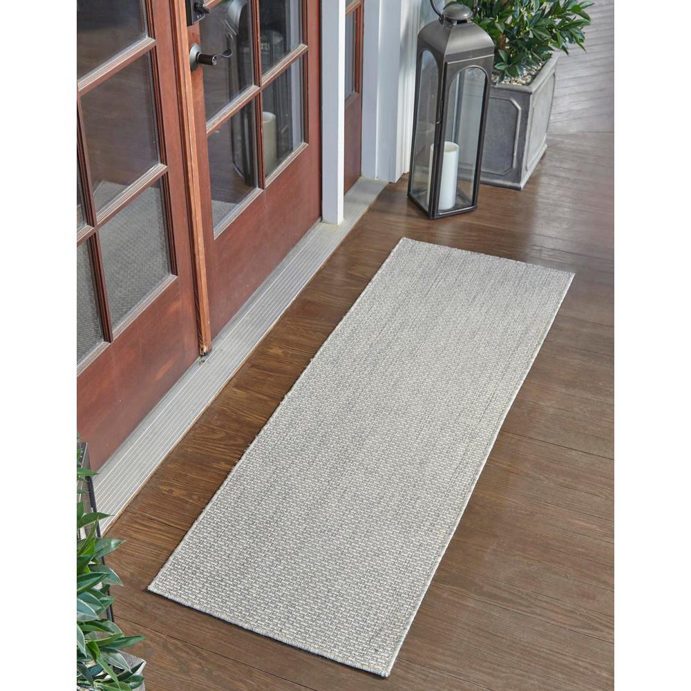 Unique Loom 12 Ft Runner in Light Gray (3152114). Picture 1