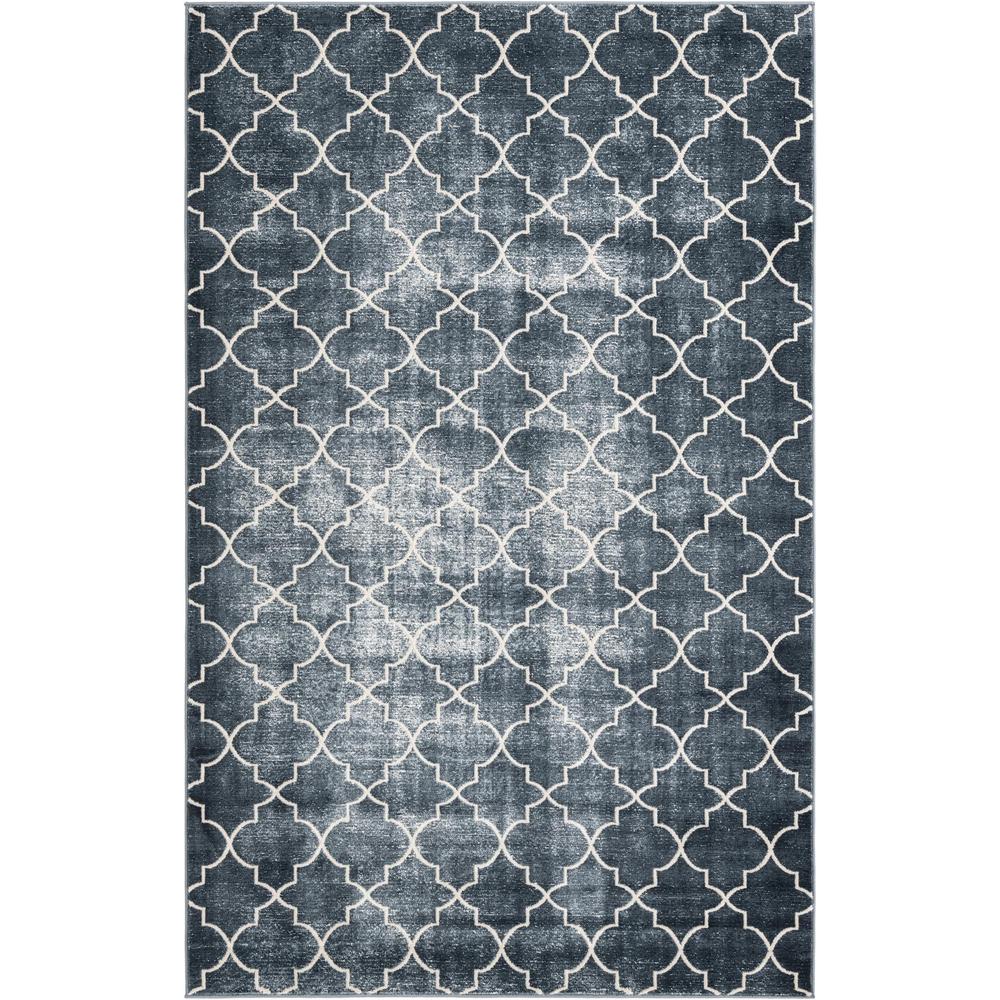 Uptown Area Rug 5' 3" x 8' 0", Rectangular - Navy Blue. Picture 1