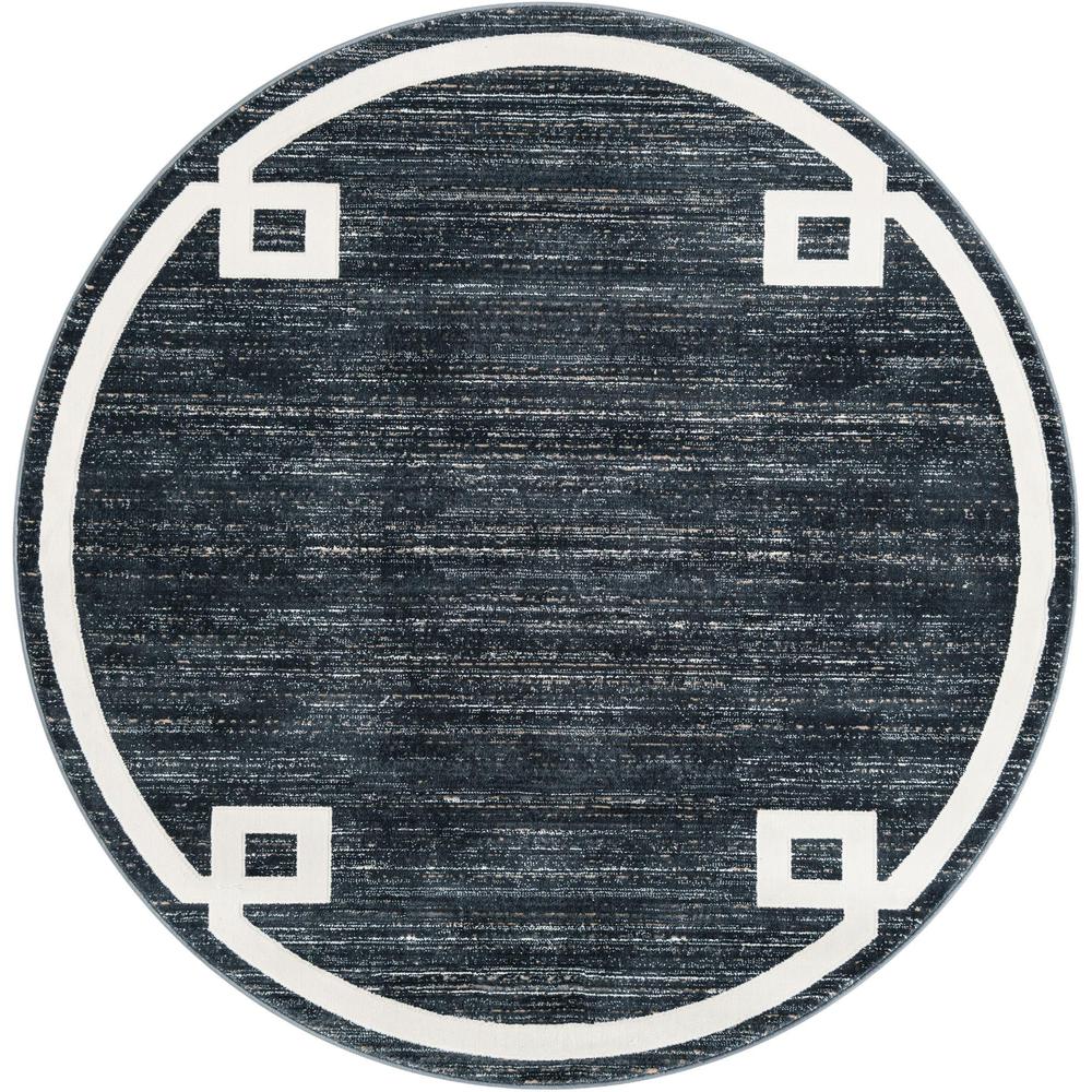 Uptown Lenox Hill Area Rug 5' 3" x 5' 3", Round Navy Blue. Picture 1