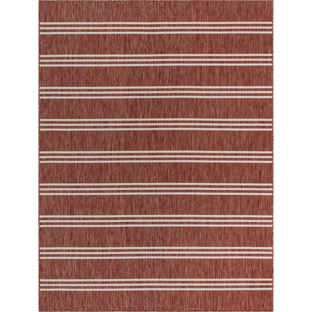 Jill Zarin Outdoor Collection, Area Rug, Rust Red, 9' 0" x 12' 0", Rectangular. Picture 1