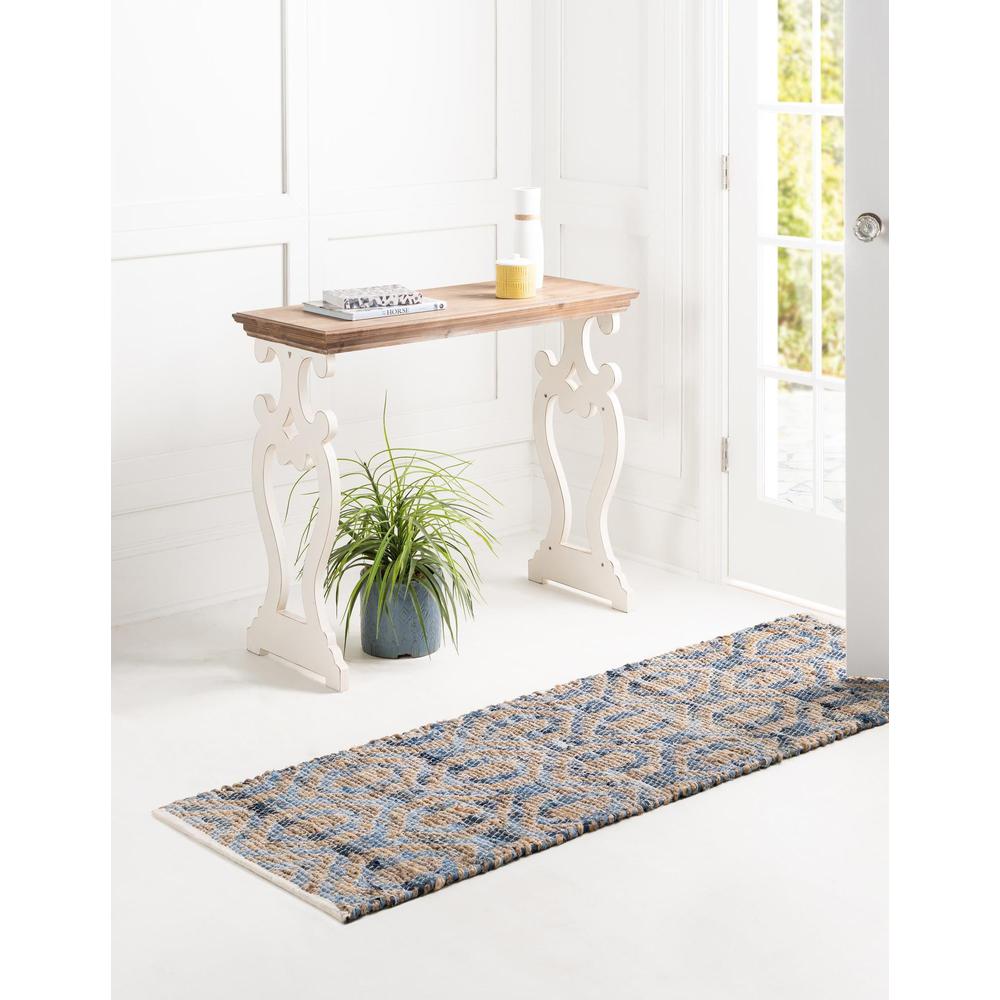 Unique Loom 6 Ft Runner in Blue (3153283). Picture 3