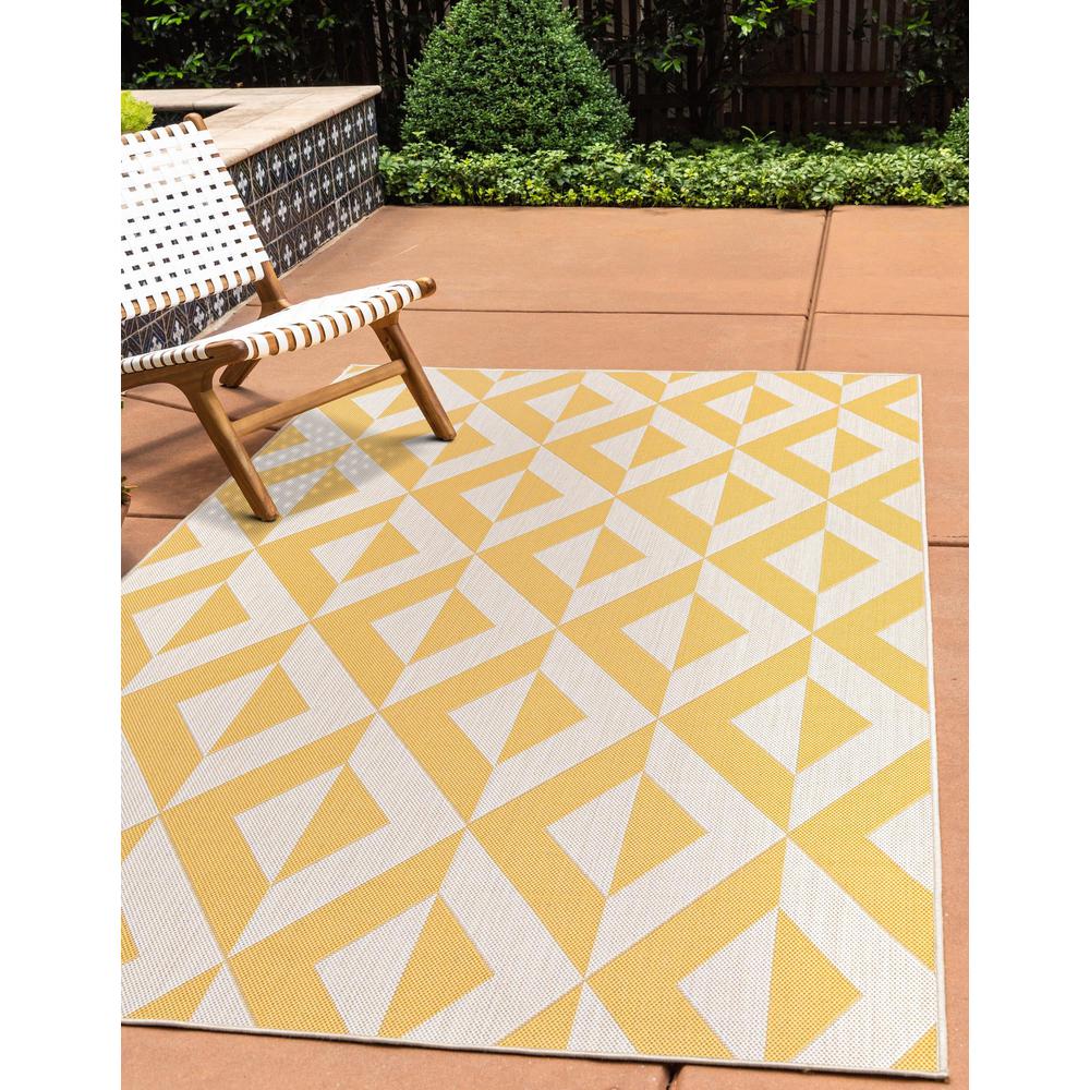 Jill Zarin Outdoor Collection, Area Rug, Yellow, 4' 0" x 6' 0", Rectangular. Picture 2