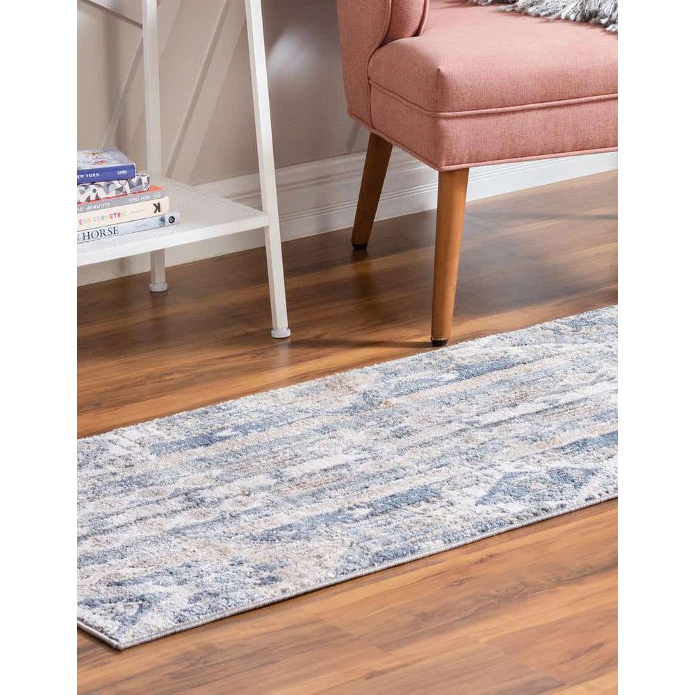 Portland Orford Area Rug 2' 7" x 13' 1", Runner Navy Blue. Picture 3