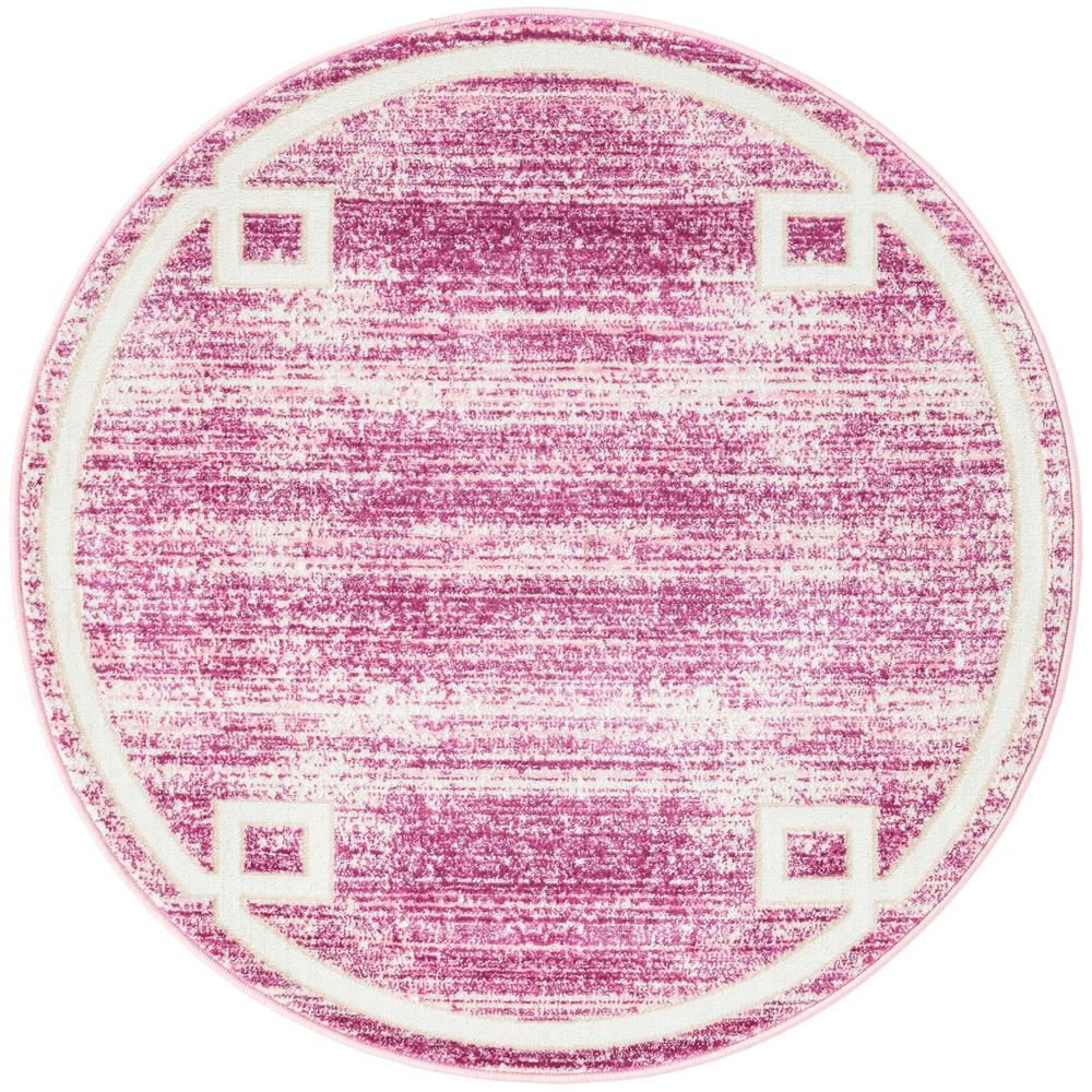 Uptown Lenox Hill Area Rug 3' 1" x 3' 1", Round Pink. Picture 1