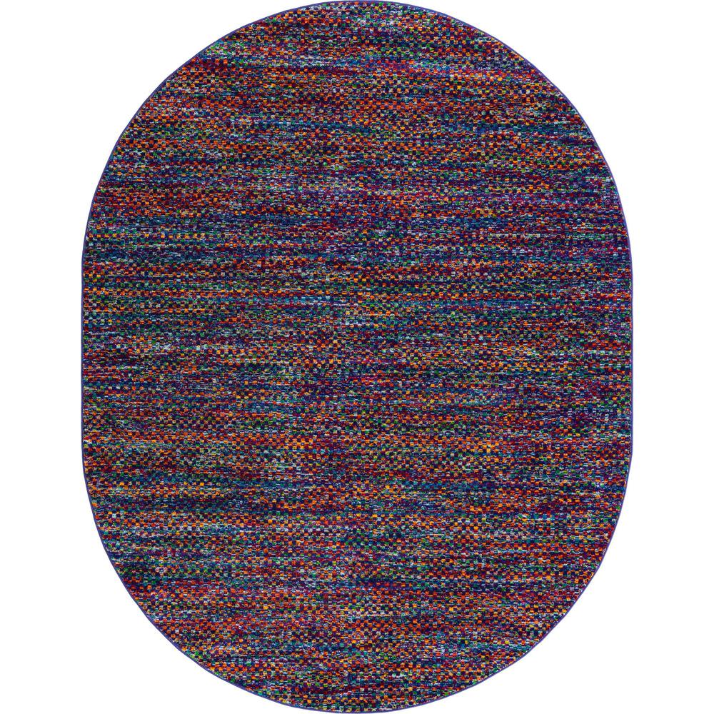 Unique Loom 8x10 Oval Rug in Multi (3160868). Picture 1