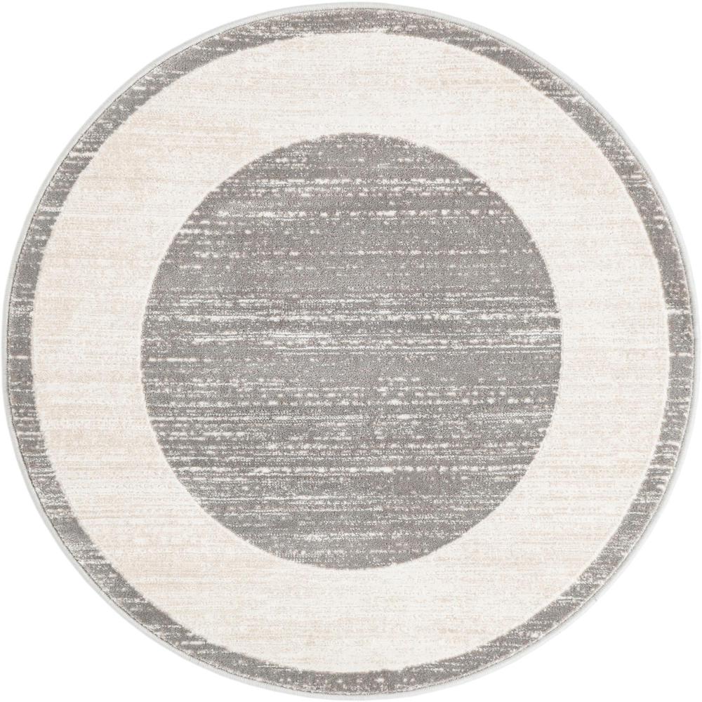 Uptown Yorkville Area Rug 3' 3" x 3' 3", Round Gray. The main picture.