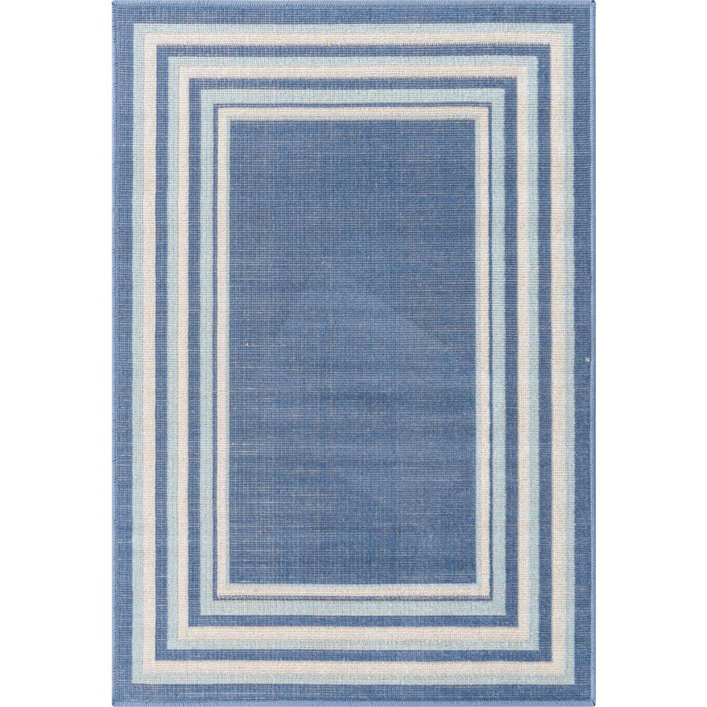 Unique Loom Rectangular 2x3 Rug in Blue (3157351). Picture 1