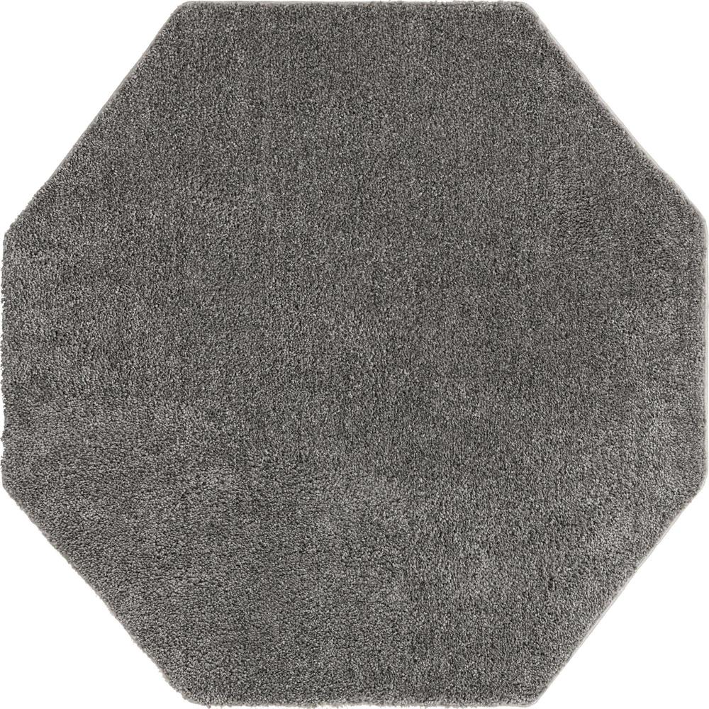 Unique Loom 5 Ft Octagon Rug in Gray (3152900). Picture 1